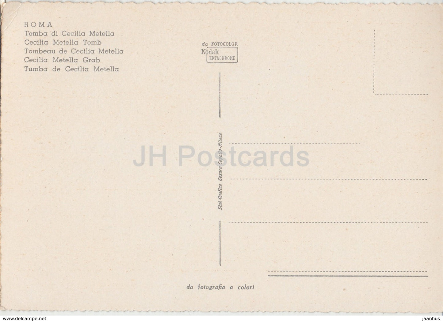 Roma - Rome - Tomba di Cecilia Metella - Cecilia Metella Tomb - Italy - unused