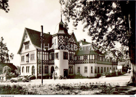 Bad Liebenstein - Postamt - post office - car - old postcard - 1963 - Germany DDR - used - JH Postcards