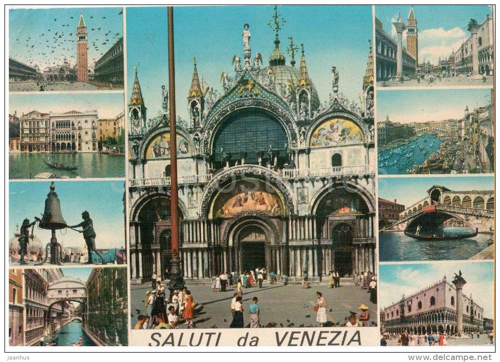Saluti da Venezia - Venezia - Venice - Veneto - 333 - Italia - Italy - sent from Italy Venice to France 1979 - JH Postcards