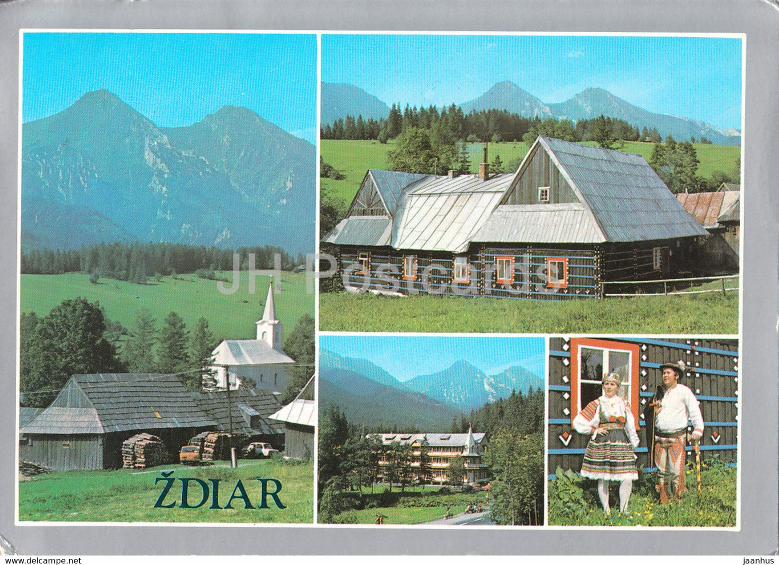 Belianske Tatry - Zdiar 895 m - folk costumes - multiview - village - Czechoslovakia - Slovakia - used - JH Postcards