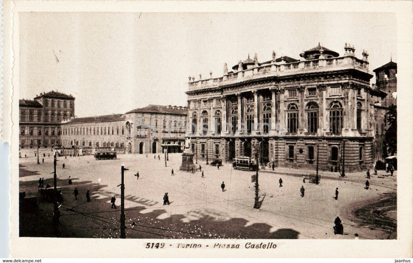 Torino - Turin - Piazza Castello - 5149 - old postcard - Italy - unused - JH Postcards