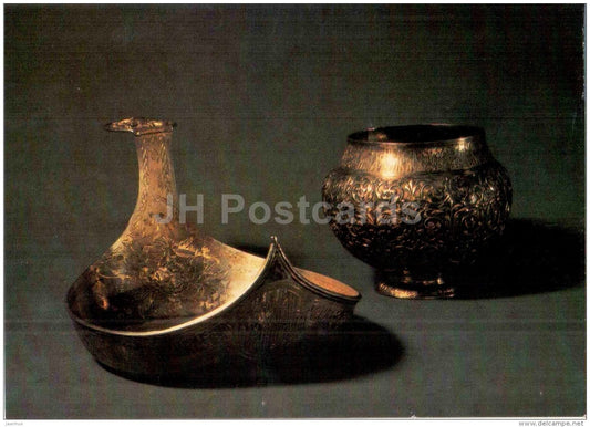 Ladle - Bratina Cup - Moscow - Russian Silver Craft - art - 1986 - Russia USSR - unused - JH Postcards