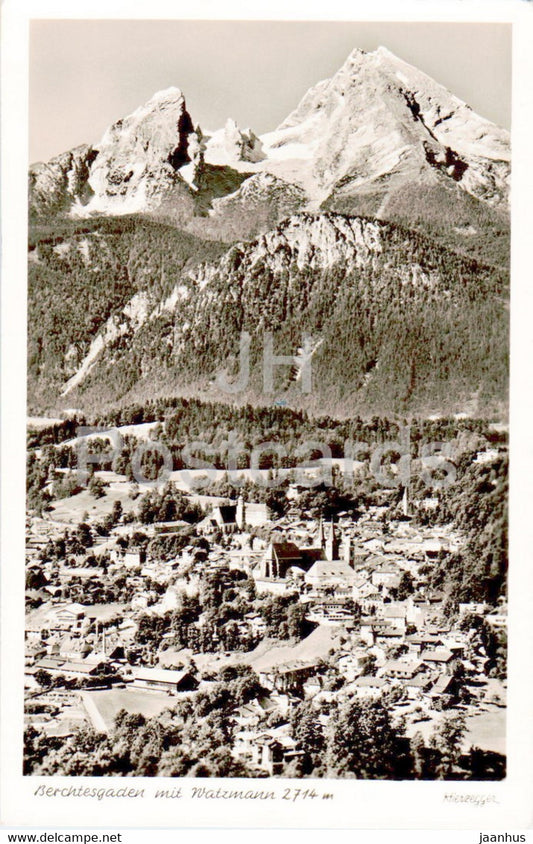 Berchtesgaden mit Watzmann 2714 m - old postcard - Germany - used - JH Postcards