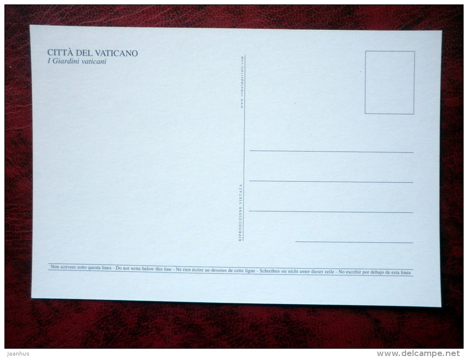 I Giardini Vaticani - Vatican gardens - unused - JH Postcards