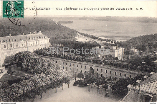 Vincennes - Vue Generale du Polygone prise du vieux fort - 288 - old postcard - France - used - JH Postcards