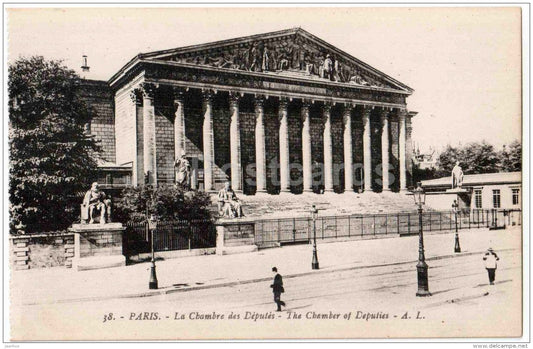 La Chambre des Deputes - The Chamber of Deputies - 38 - Paris - France - unused - JH Postcards