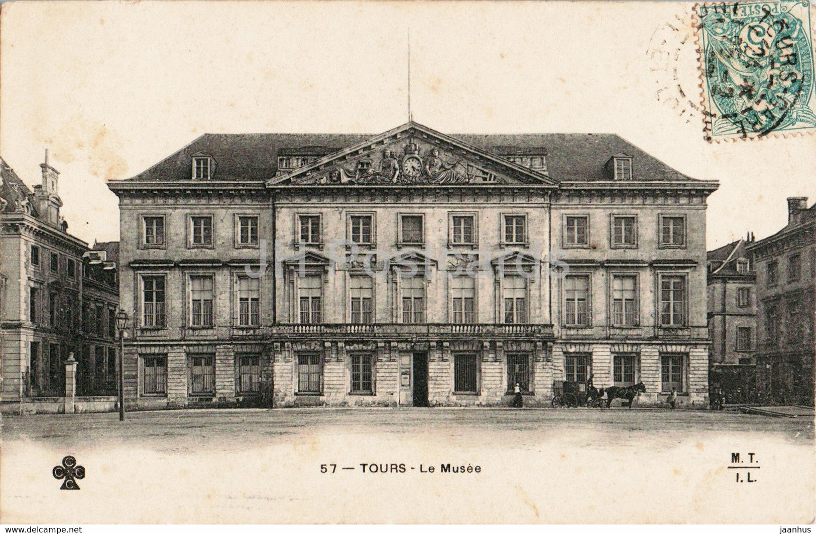 Tours - Le Musee - museum - 57 - old postcard - France - used - JH Postcards