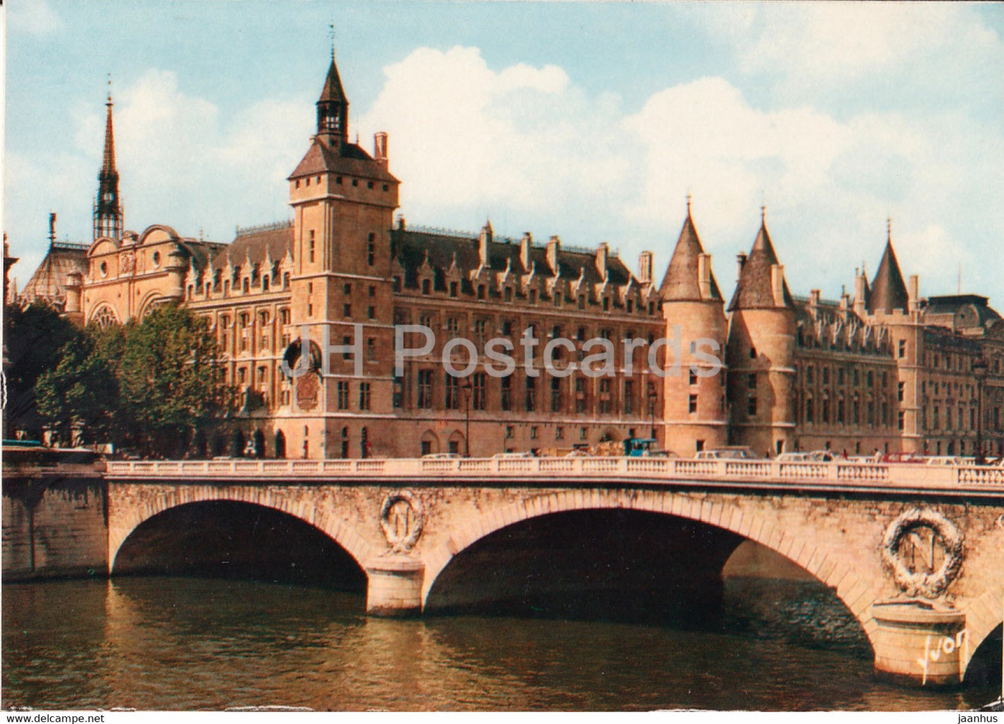 Paris - La Conciergerie - La Sainte Chapelle et le Pont au Change - bridge - 1975 - France - used - JH Postcards