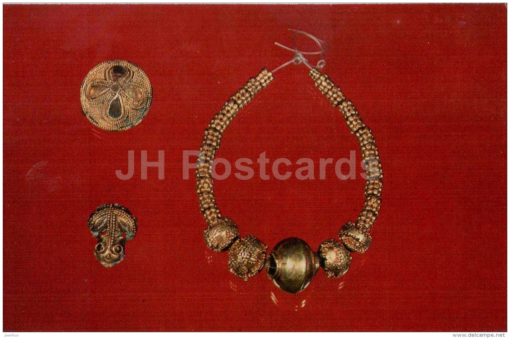 Button , Frog Figure , Necklace , 14th-13th century - Jewellery - Armenian History Museum - 1978 - Russia USSR - unused - JH Postcards