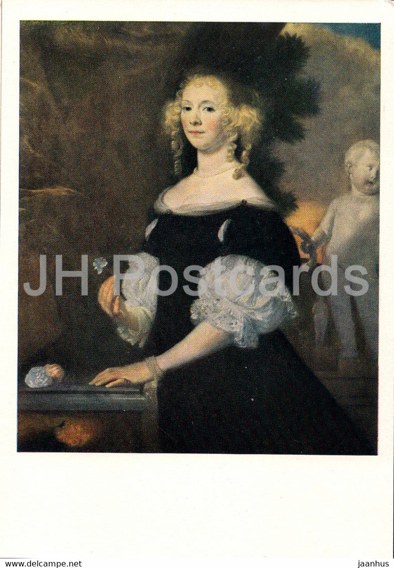 painting by Abraham Lambertsz van den Tempel - Portrait of a woman - Dutch art - 1964 - Russia USSR - unused - JH Postcards