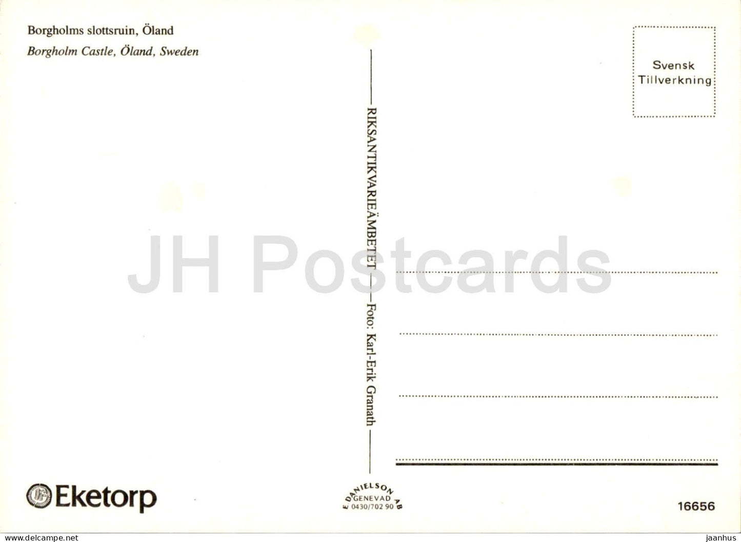 Borgholms Slottsruin - ruines du château - Oland - 16656 - Suède - inutilisé 