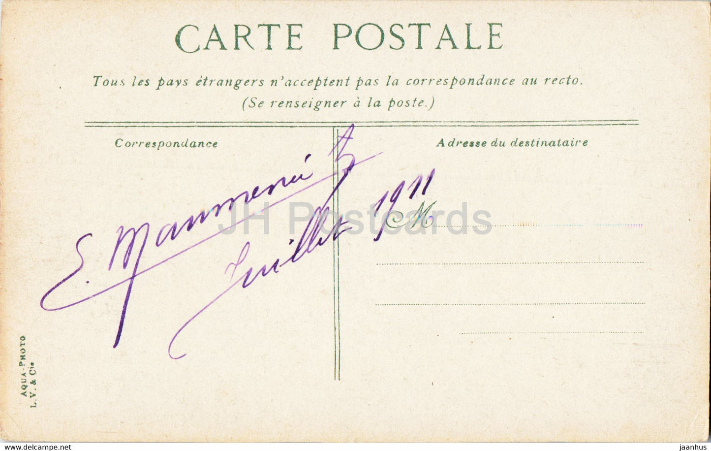 Paris - Bois de Boulogne - Pres du pavillon Chinois - voiture ancienne - cheval - 2 - carte postale ancienne - 1911 - France - occasion