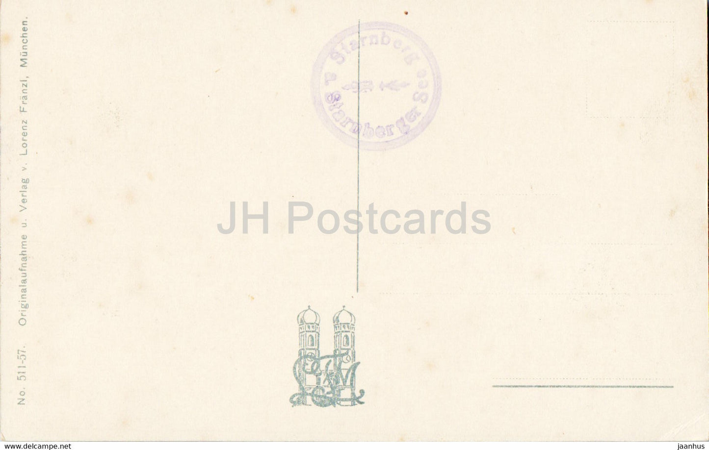 Starnberger See - Schloss Berg - Votivkirche u Hotel Leoni - Schloss - Boot - alte Ansichtskarte - Deutschland - unbenutzt