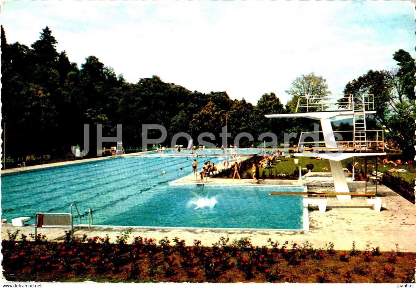 Schwimmbad im Luftkurort Lauterbach - pool - 1969 - Germany - used - JH Postcards