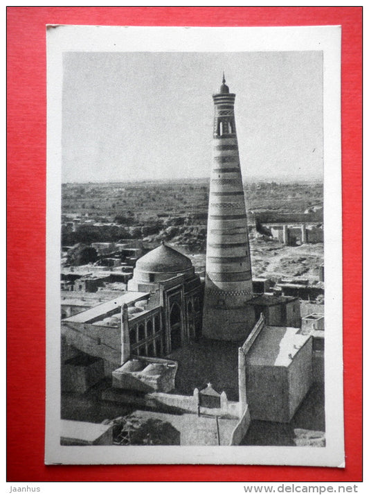Minaret and madrassah of Islam-Khodja - Khiva - Architectural monuments of Uzbekistan - 1964 - USSR Uzbekistan - unused - JH Postcards