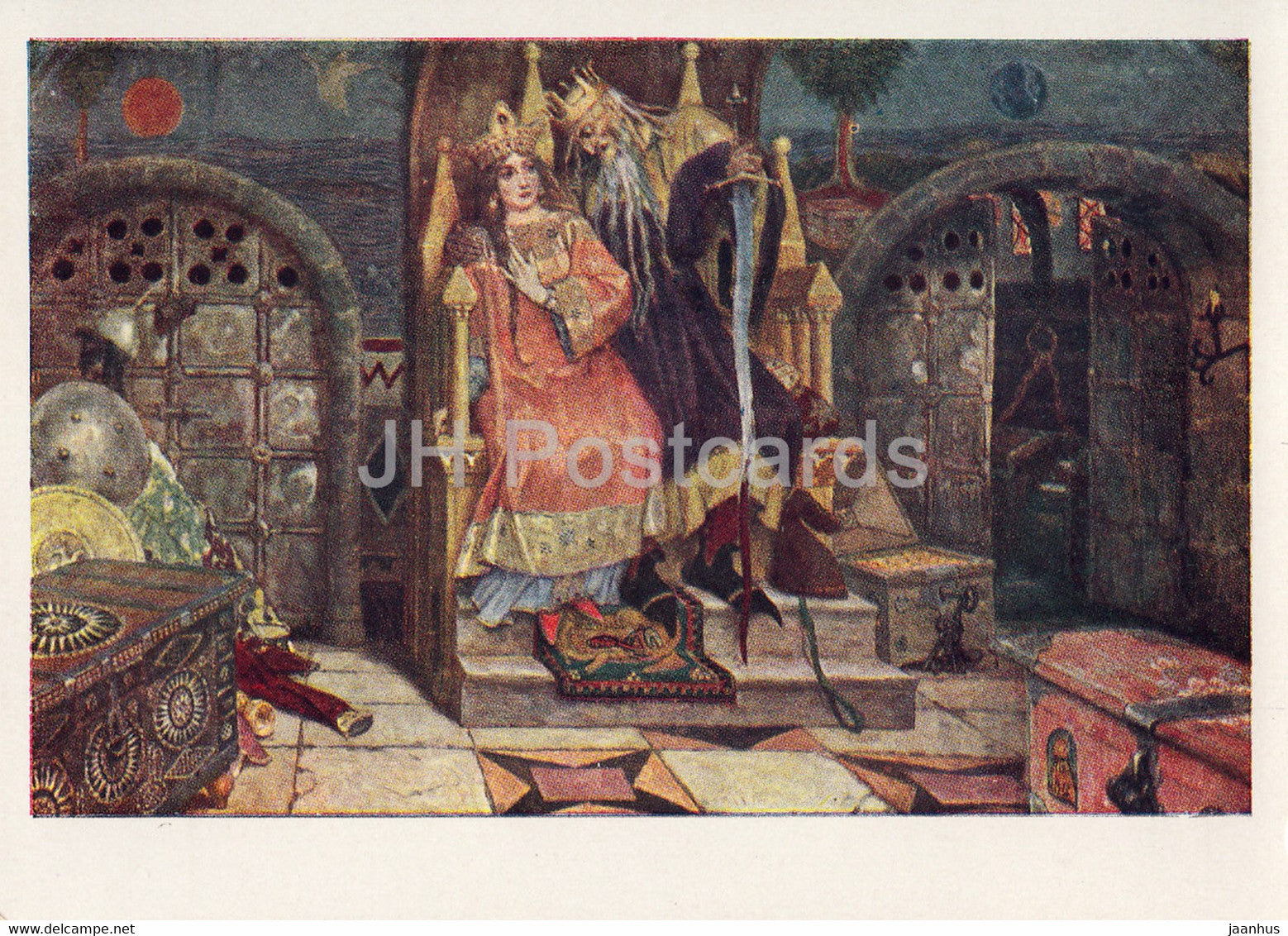 painting by V. Vasnetsov - Koschei the Deathless - Vasilisa - Fairy Tale - Russian art - 1963 - Russia USSR - unused - JH Postcards