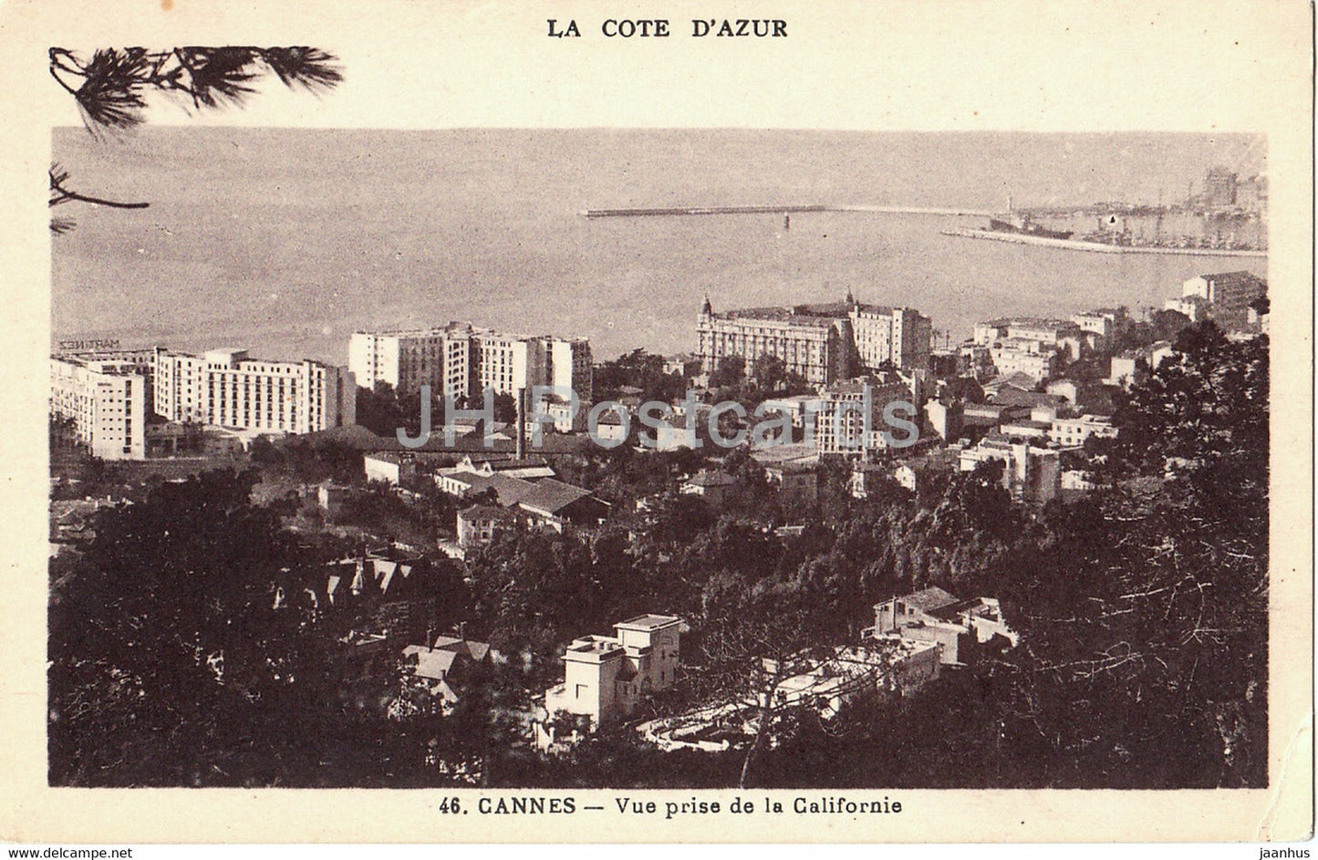 Cannes - Vue prise de la Californie - 46 - old postcard - France - unused - JH Postcards