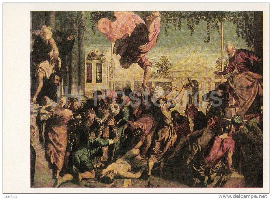 painting by Tintoretto - Miracle of St. Marc - Italian art - 1967 - Russia USSR - unused - JH Postcards