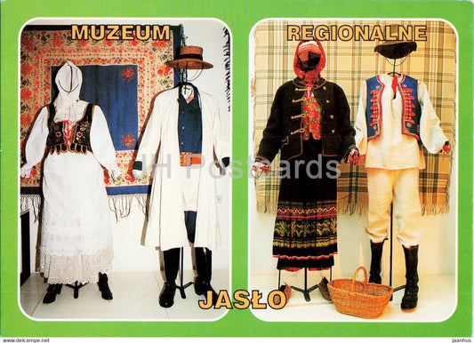 Jaslo - Regional Museum - folk costumes - Poland - unused - JH Postcards