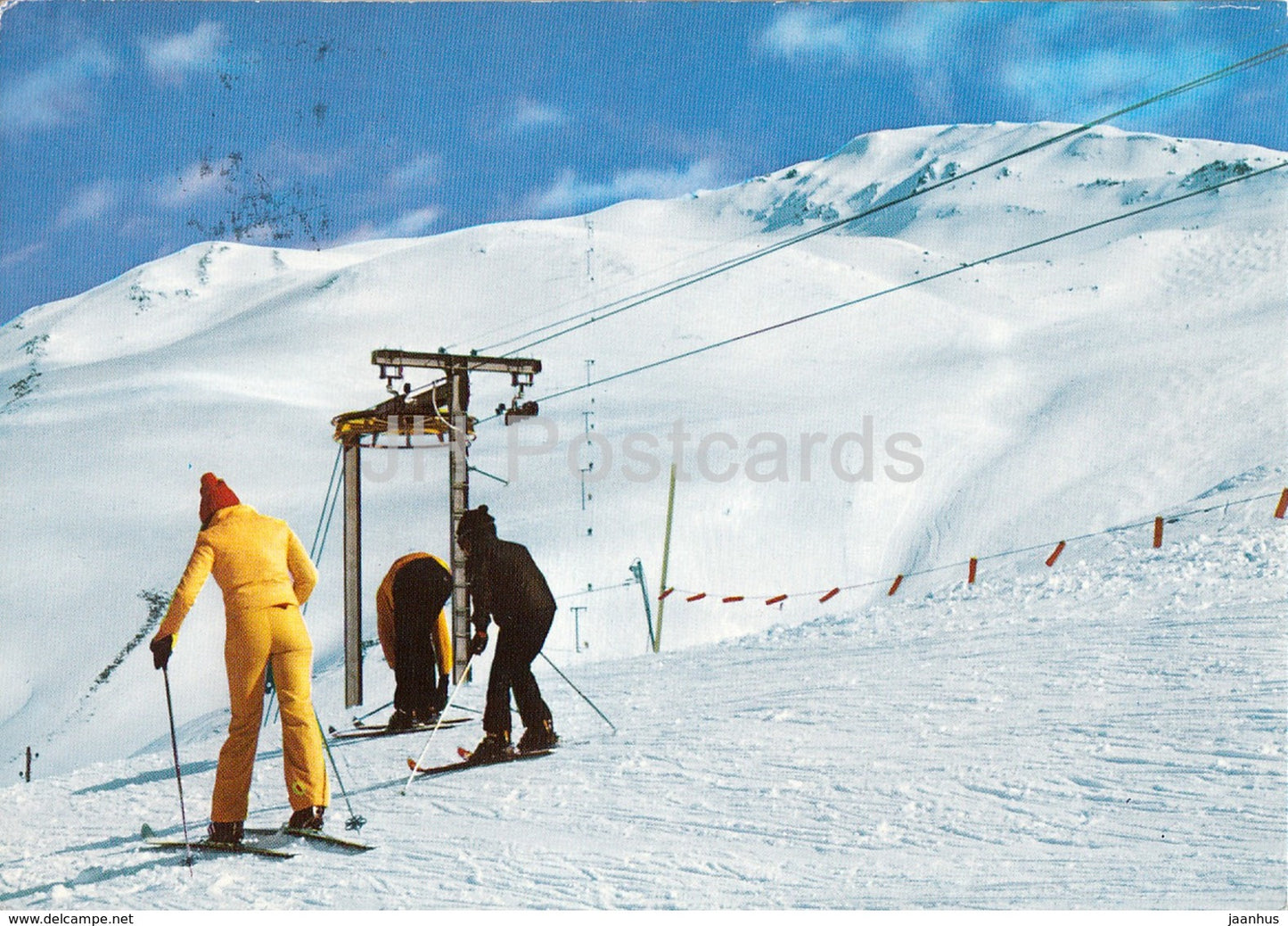 Skilift Piz Darlux bei Bergun - ski resort - 12 - Switzerland - used - JH Postcards