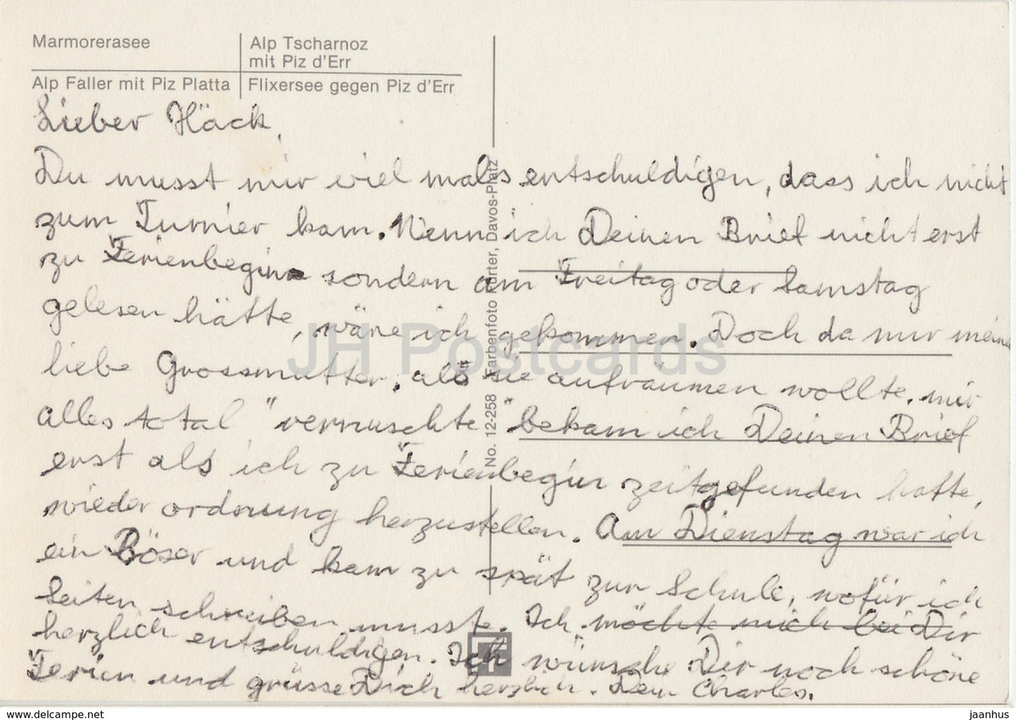 Oberhalbstein - Marmorerasee - Alp Tscharnoz mit Piz d'Err - Alp Faller - Switzerland - used