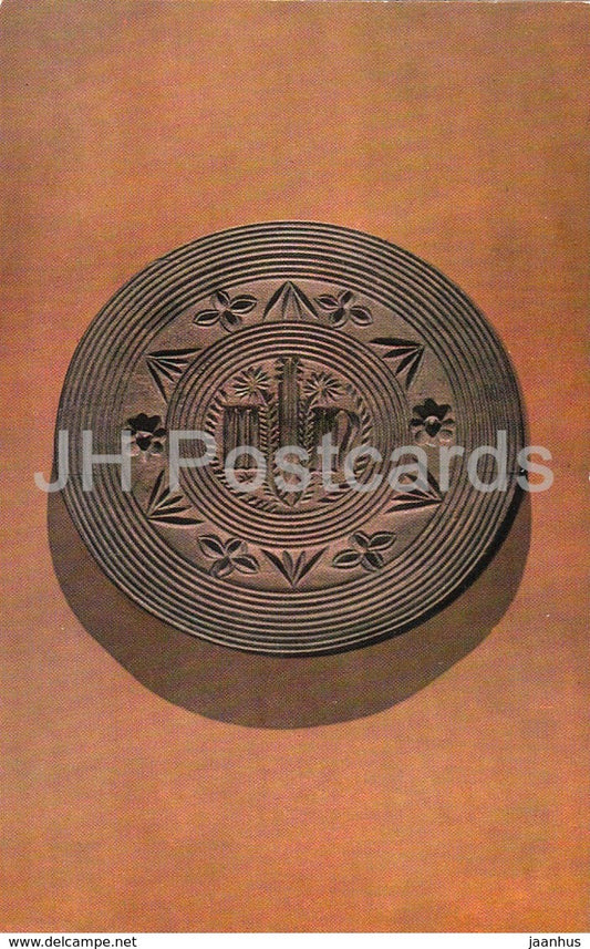 Butter Moulds - Czech Republic - wood carving - Folk Art - 1973 - Russia USSR - unused - JH Postcards