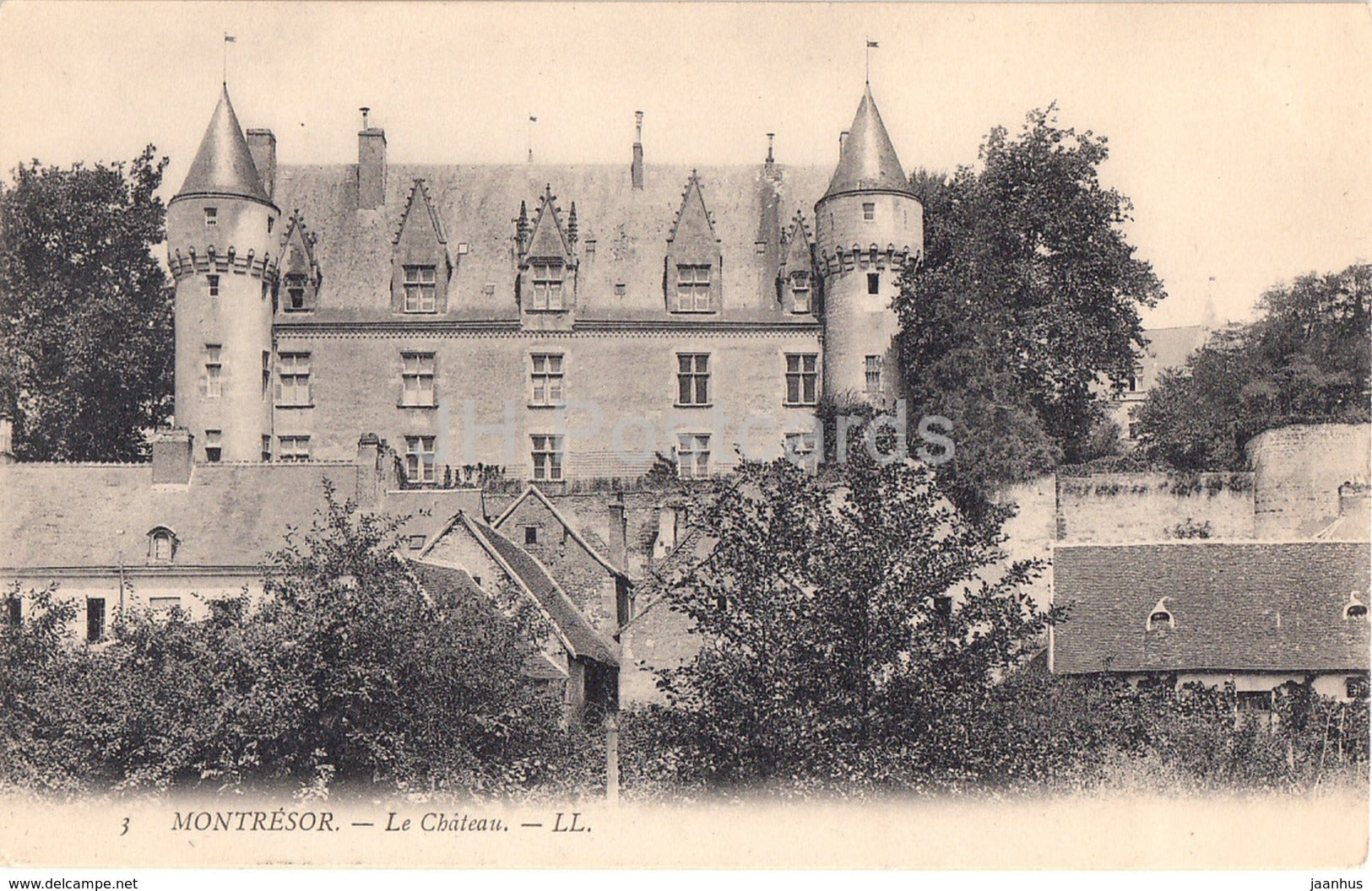 Montresor - La Chateau - castle - 3 - old postcard - France - unused