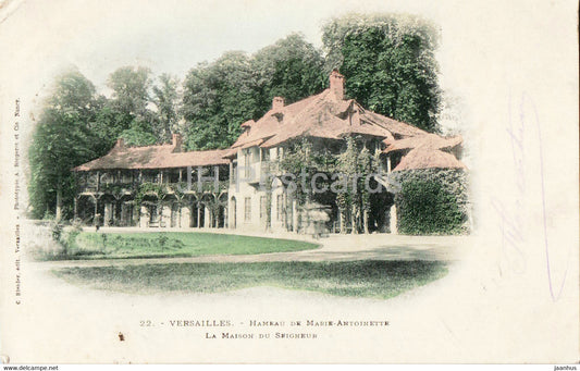Versailles - Hameau de Marie Antoinette - La Maison du Seigneur - 22 - old postcard - 1900 - France - used - JH Postcards