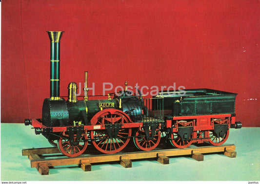 Adler steam locomotive - Verkehrsmuseum Dresden - DDR Germany - unused - JH Postcards
