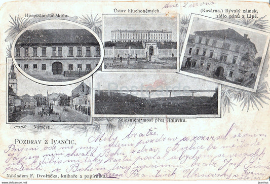 Pozdrav z Ivancic - Ivancice - old postcard - Czech Republic - used - JH Postcards
