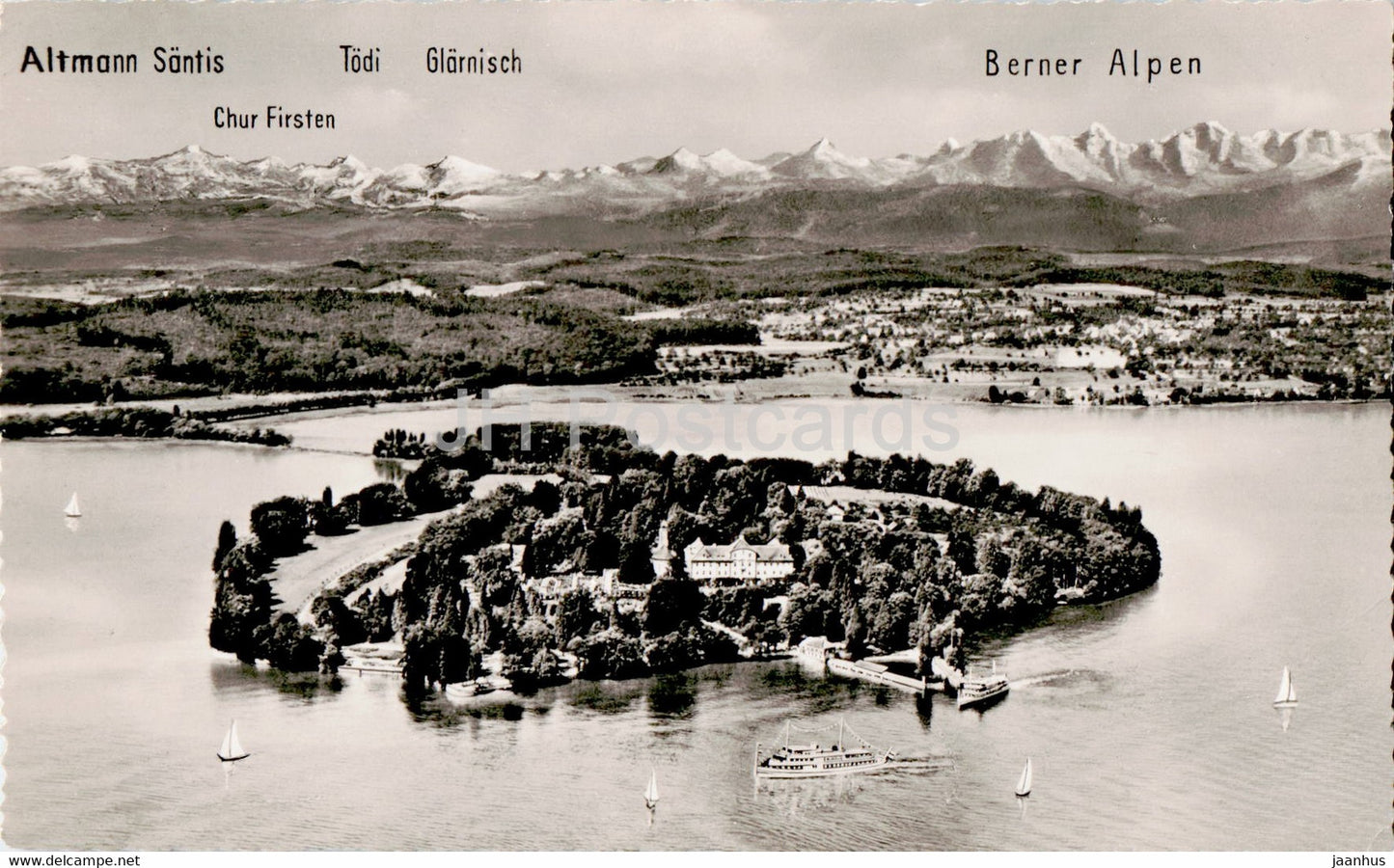 Insel Mainau im Bodensee - old postcard - Germany - unused - JH Postcards