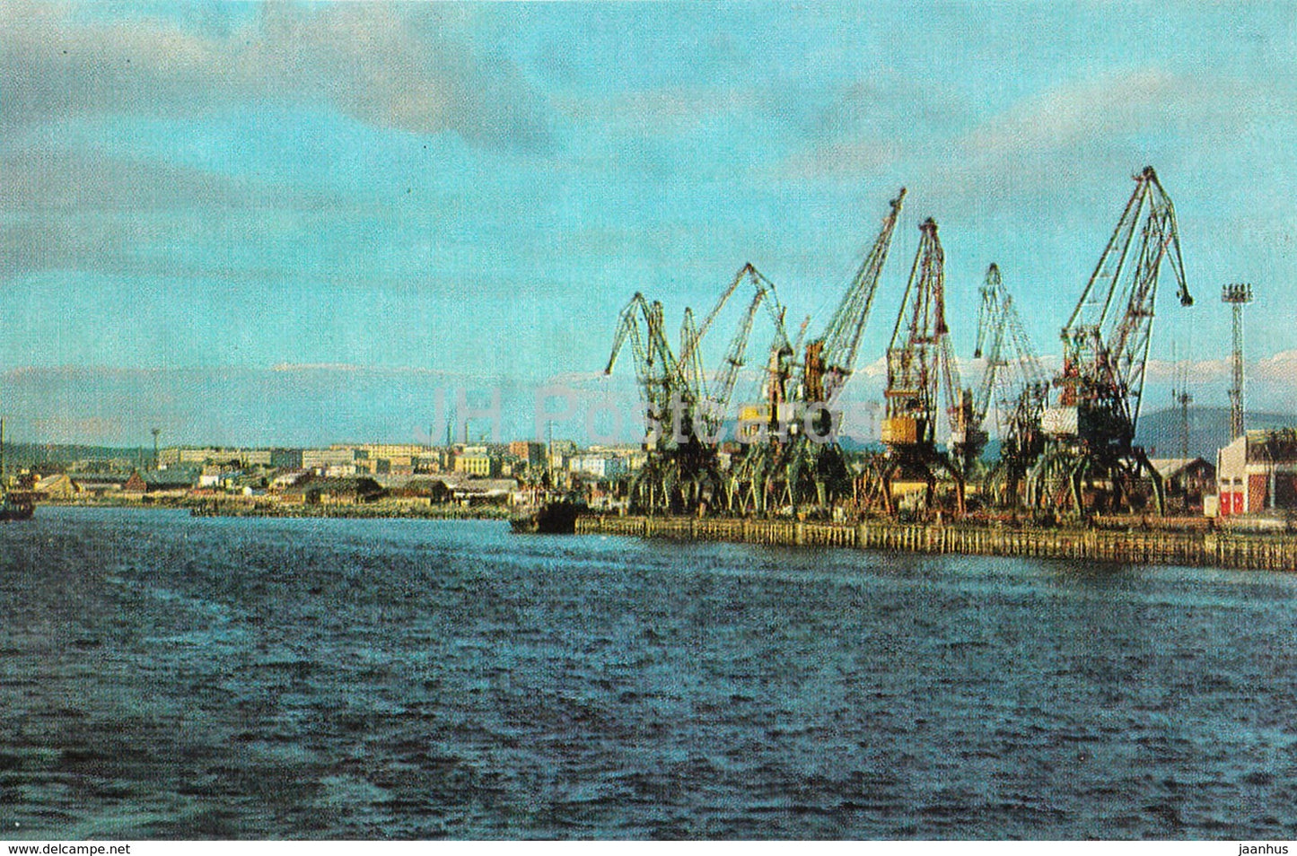 Kandalaksha - Sea Cargo Port - crane - White Sea Region - 1974 - Russia USSR - unused - JH Postcards
