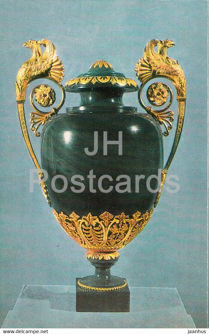 Vase - Kalkan Jasper - 1808 - Russian Coloured Stone - 1974 - Russia USSR - unused - JH Postcards