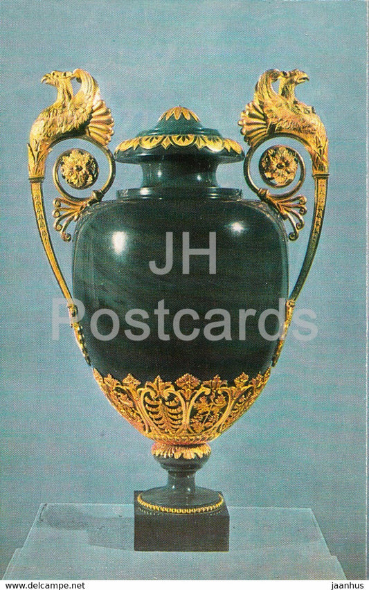 Vase - Kalkan Jasper - 1808 - Russian Coloured Stone - 1974 - Russia USSR - unused - JH Postcards