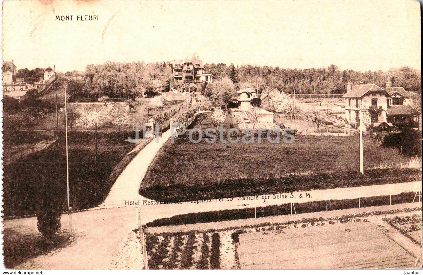 Mont Fleuri - Hotel Restaurant des Peupliers - old postcard - 1933 - France - used - JH Postcards