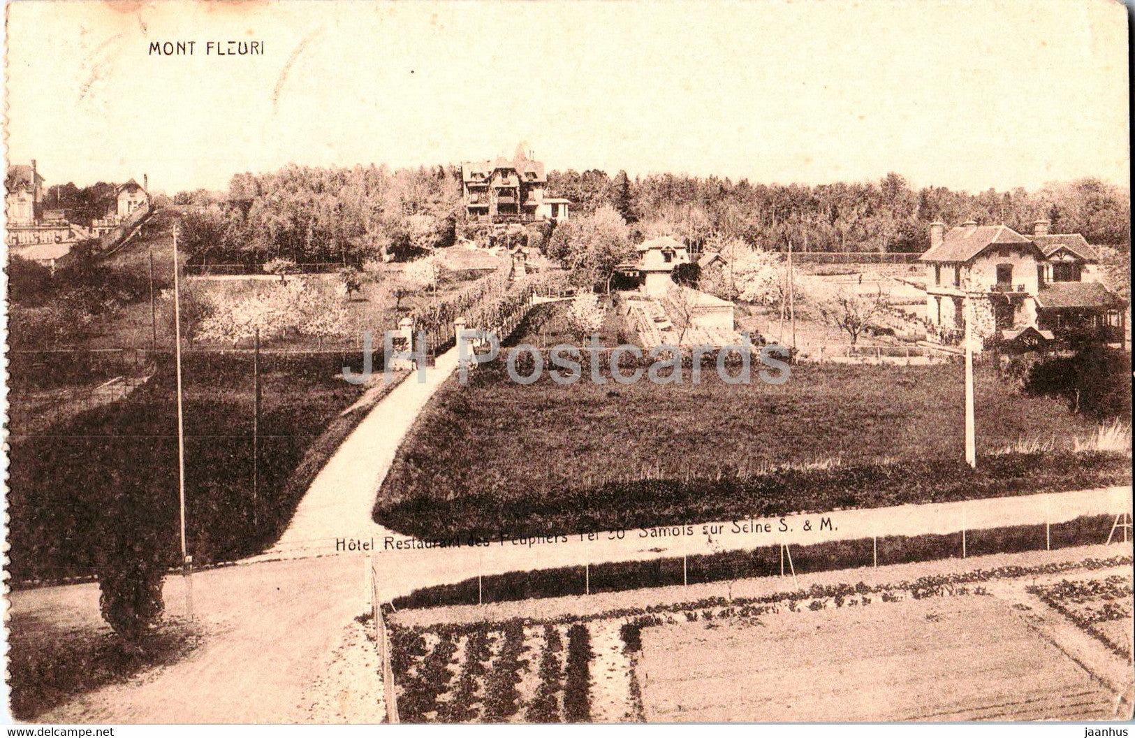 Mont Fleuri - Hotel Restaurant des Peupliers - old postcard - 1933 - France - used - JH Postcards