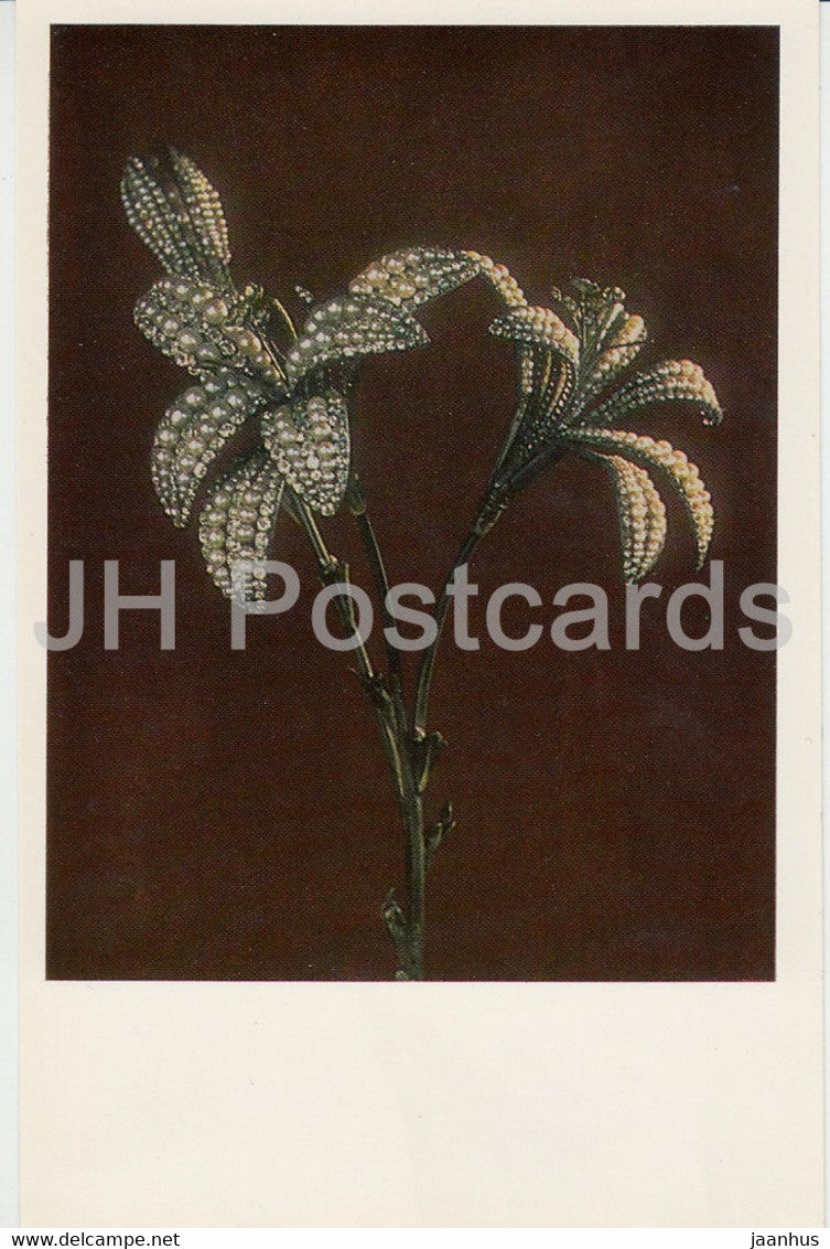 Pearl and Diamond Lilies, 1770s Russia - The Hermitage - Leningrad - Russia - USSR - 1982 - used - JH Postcards
