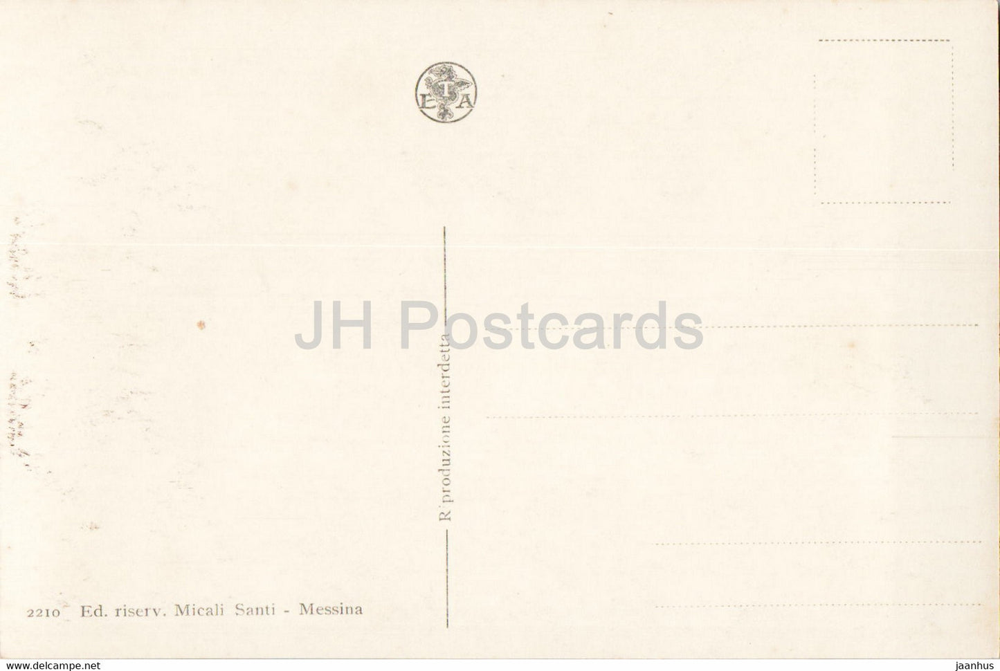 Messina - Panorama visto dal Ferry Boot - boat - 2210 - old postcard - Italy - unused