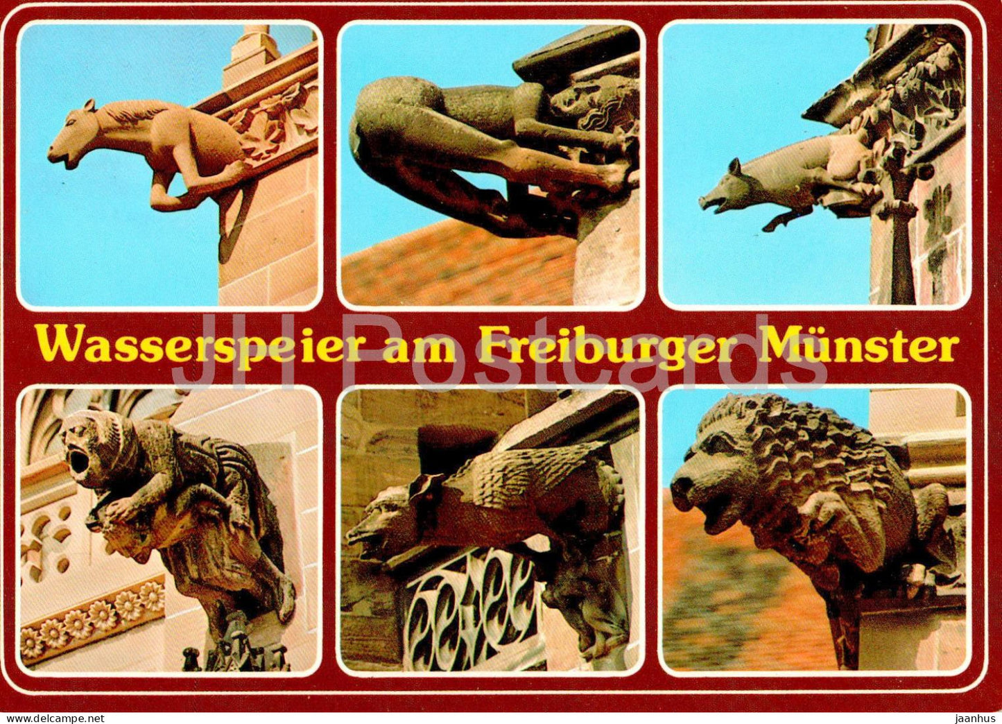 Freiburg - Wasserspeier am Freiburger Munster - gargoyle - multiview - 7800 - 1971 - Germany - unused - JH Postcards