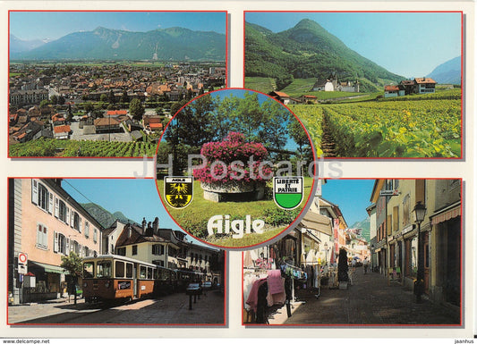 Aigle - tram - multiview - 2007 - Switzerland - unused - JH Postcards