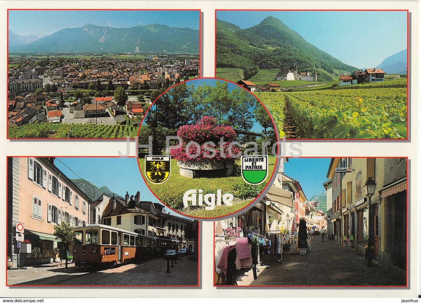 Aigle - tram - multiview - 2007 - Switzerland - unused - JH Postcards