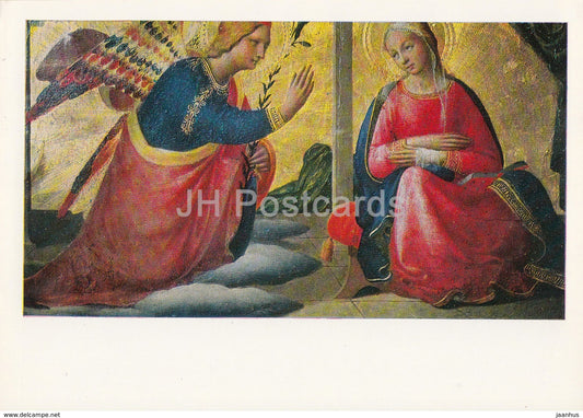 painting by Fra Angelico - Annunciation - italian art - 1985 - Russia USSR - unused - JH Postcards