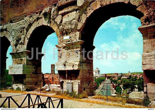 Roma - Rome - Via dei Fori Imperiali - Vista dal Colosseo - Forum Imperial street  ancient world - 6983 - Italy - unused - JH Postcards