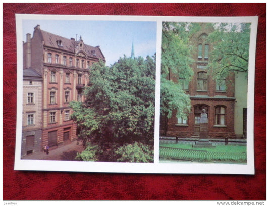 Herder Square - the monument to Herder - Riga - 1980 - Latvia USSR - unused - JH Postcards