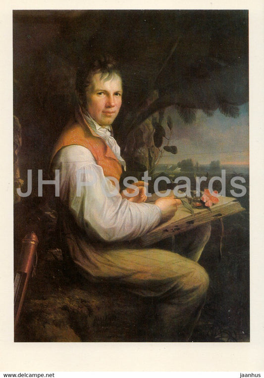 painting by Friedrich Georg Weitsch - Bildnis Alexander von Humboldts - German art - DDR Germany - unused - JH Postcards
