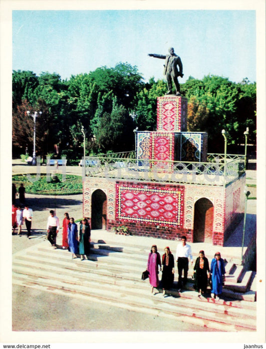 Ashgabat - Ashkhabad - monument to Lenin - 1974 - Turkmenistan USSR - unused - JH Postcards