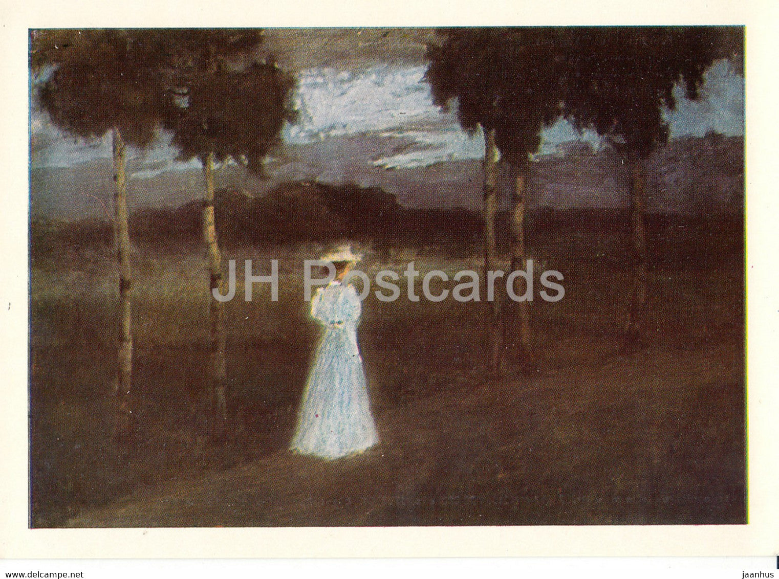 painting by Vilhelms Purvitis - Quietness of Country Side - Latvian art - Latvia USSR - unused - JH Postcards