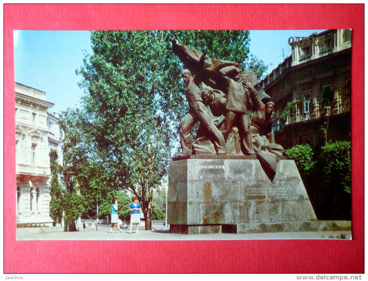 battleship Potemkin sailors monument - Odessa - 1981 - Ukraine USSR - unused - JH Postcards