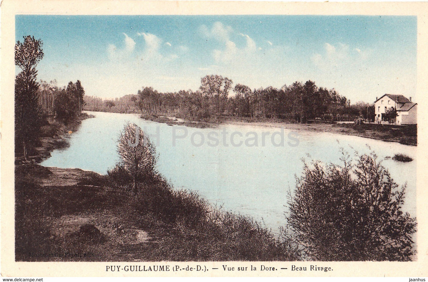 Puy Guillaume - Vue sur la Dore - Beau Rivage - old postcard - France - unused - JH Postcards