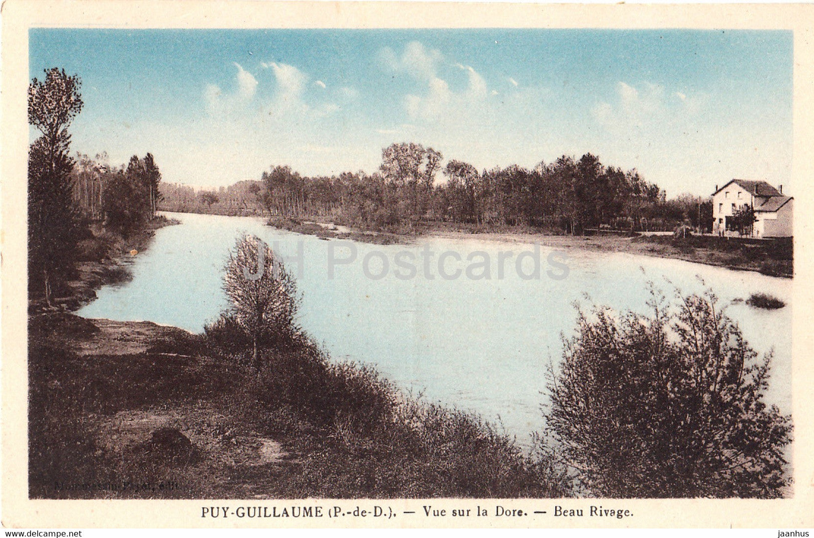 Puy Guillaume - Vue sur la Dore - Beau Rivage - old postcard - France - unused - JH Postcards